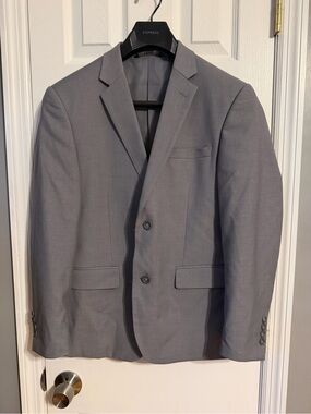 Express Men's Gray Two-Button Sport Coat